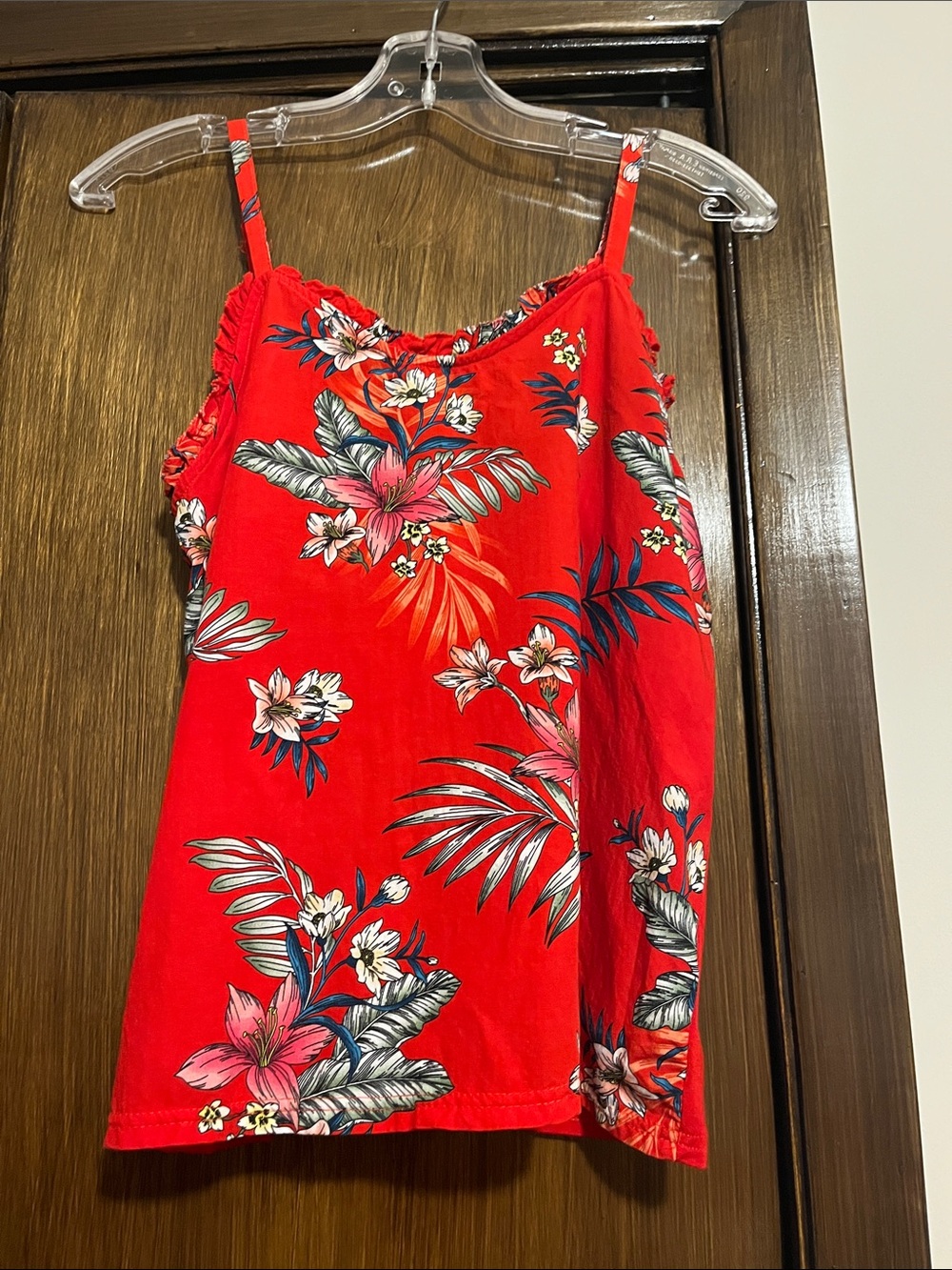 Ricki's Red Tropical Floral Spaghetti Strap Cami